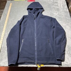 Hill City Hydro Fleece Full Zip Hoodie Jacket Mens Size Medium Blue Outdoor Camp